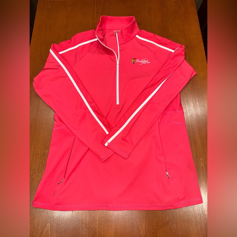 Kate Lord Pink Quarter-Zip Golf Pullover